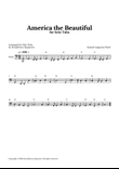 America The Beautiful - For Solo Tuba
