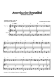 America The Beautiful - For Solo Tenor Sax (With Piano accompaniment)