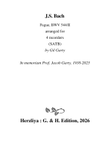 Fugue, BWV 544/II (arrangement for 4 recorders (SATB))
