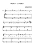The Bold Grenadier - Voice with Piano in Am Easy with Chords and Lyrics