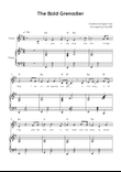 The Bold Grenadier - Voice with Piano in Em Easy with Chords and Lyrics