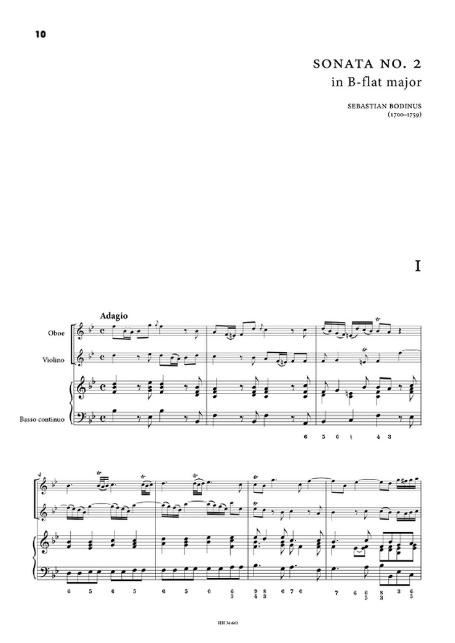 Six trio sonatas by Sebastian Bodinus Oboe - Sheet Music page 3