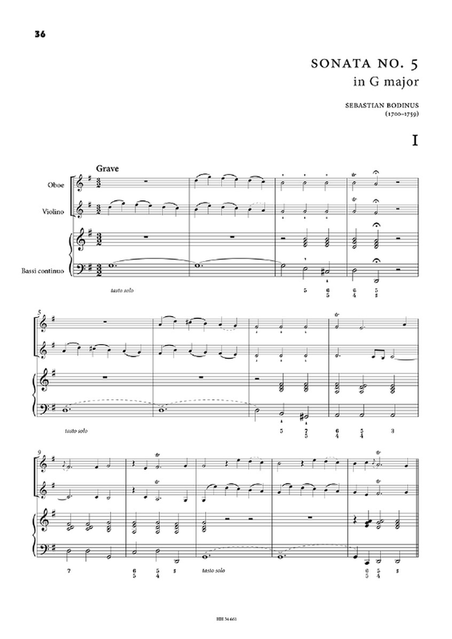 Six trio sonatas by Sebastian Bodinus Oboe - Sheet Music page 6