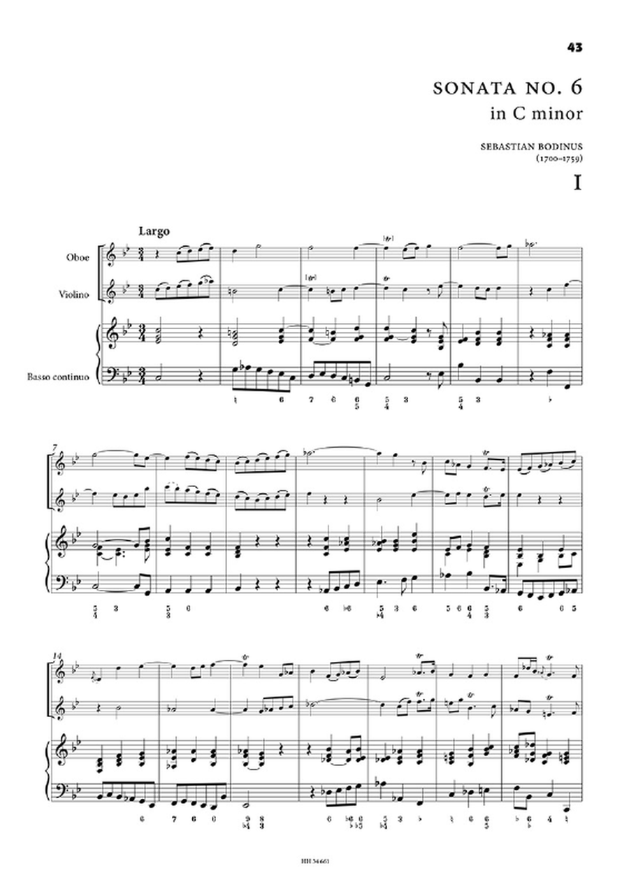Six trio sonatas by Sebastian Bodinus Oboe - Sheet Music page 7