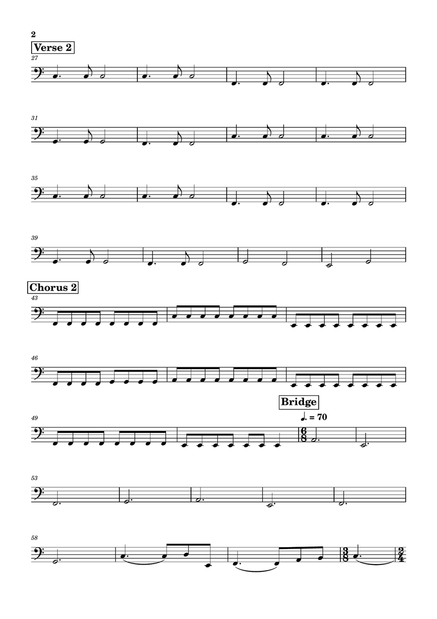 Suspicious Minds by Elvis Presley Bass Guitar - Digital Sheet Music page 2