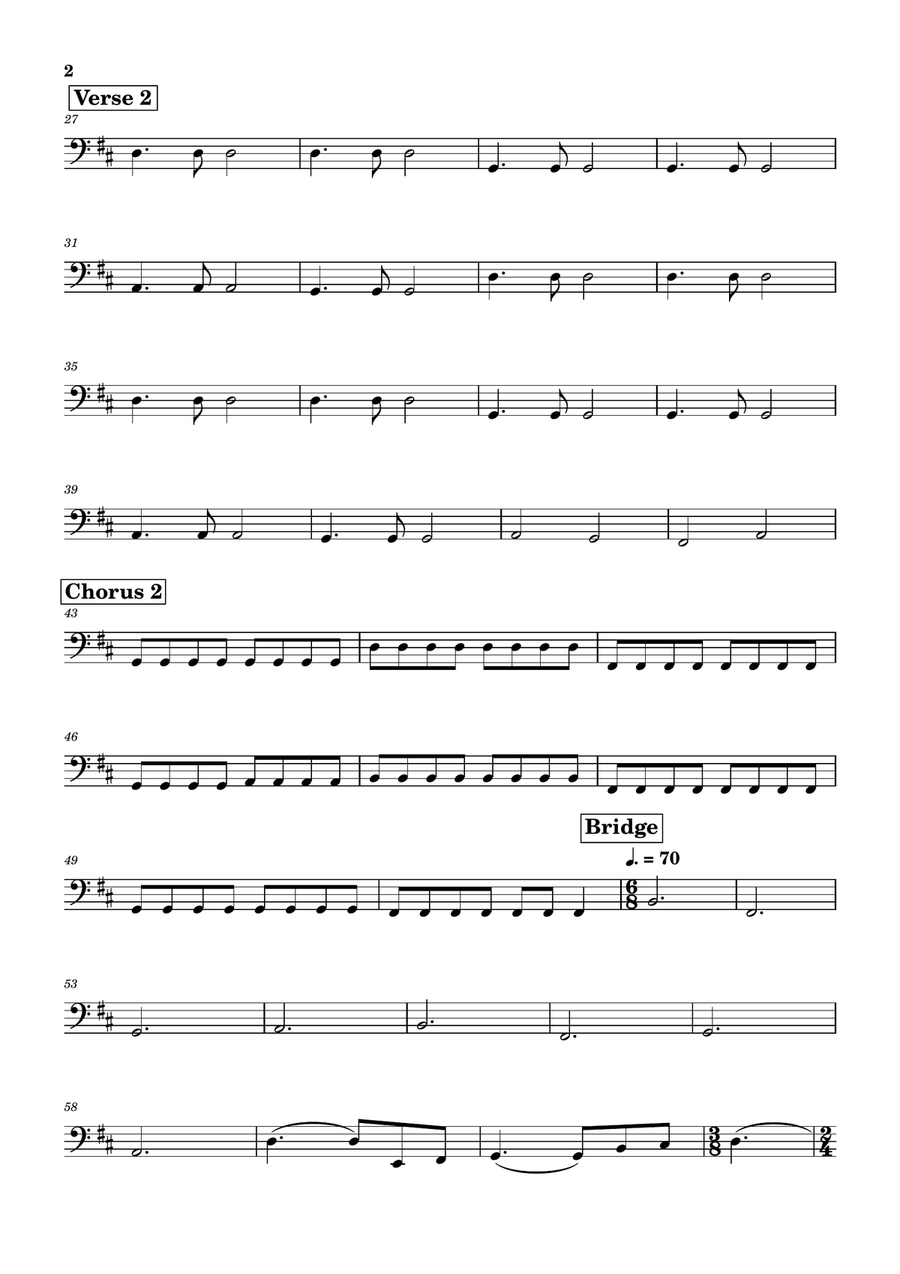 Suspicious Minds by Elvis Presley Bass Guitar - Digital Sheet Music page 2