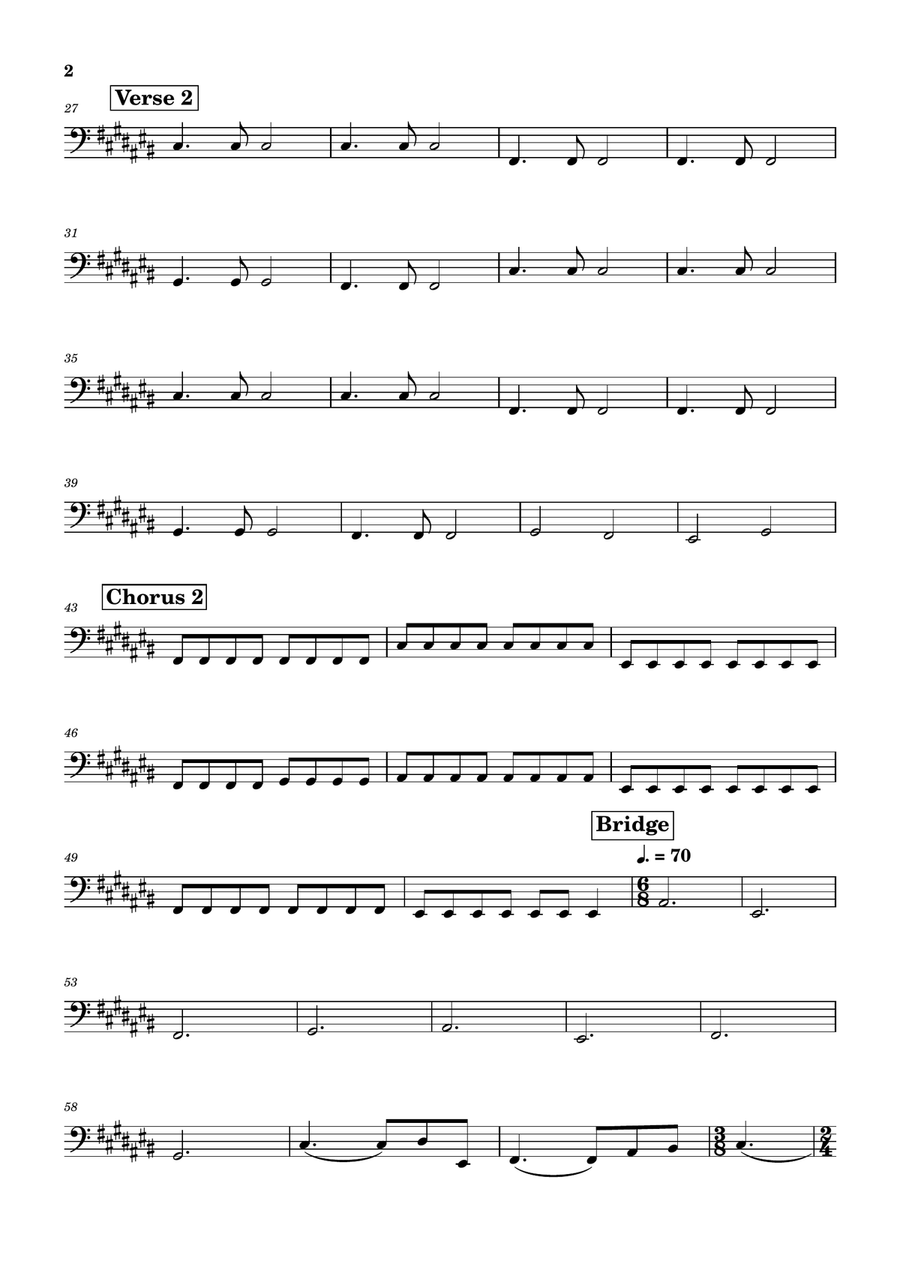 Suspicious Minds by Elvis Presley Bass Guitar - Digital Sheet Music page 2