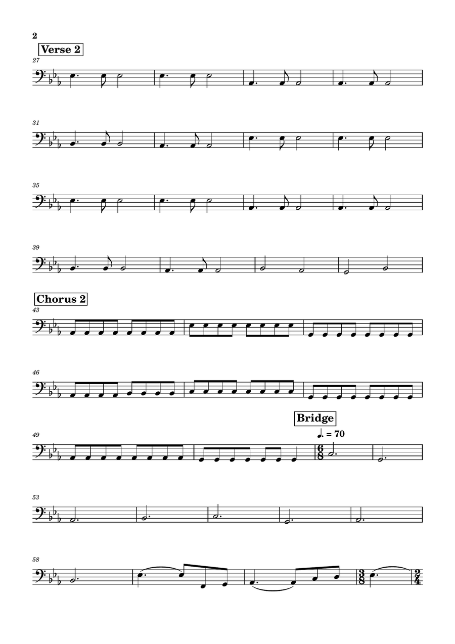 Suspicious Minds by Elvis Presley Bass Guitar - Digital Sheet Music page 2