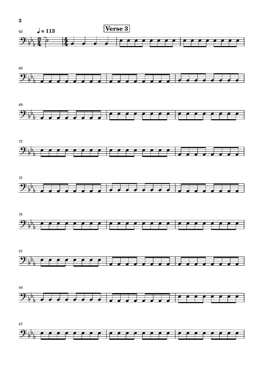 Suspicious Minds by Elvis Presley Bass Guitar - Digital Sheet Music page 3