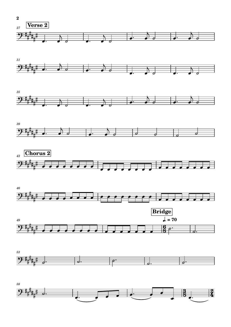 Suspicious Minds by Elvis Presley Bass Guitar - Digital Sheet Music page 2