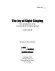 The Joy of Sight-Singing (volume 2)