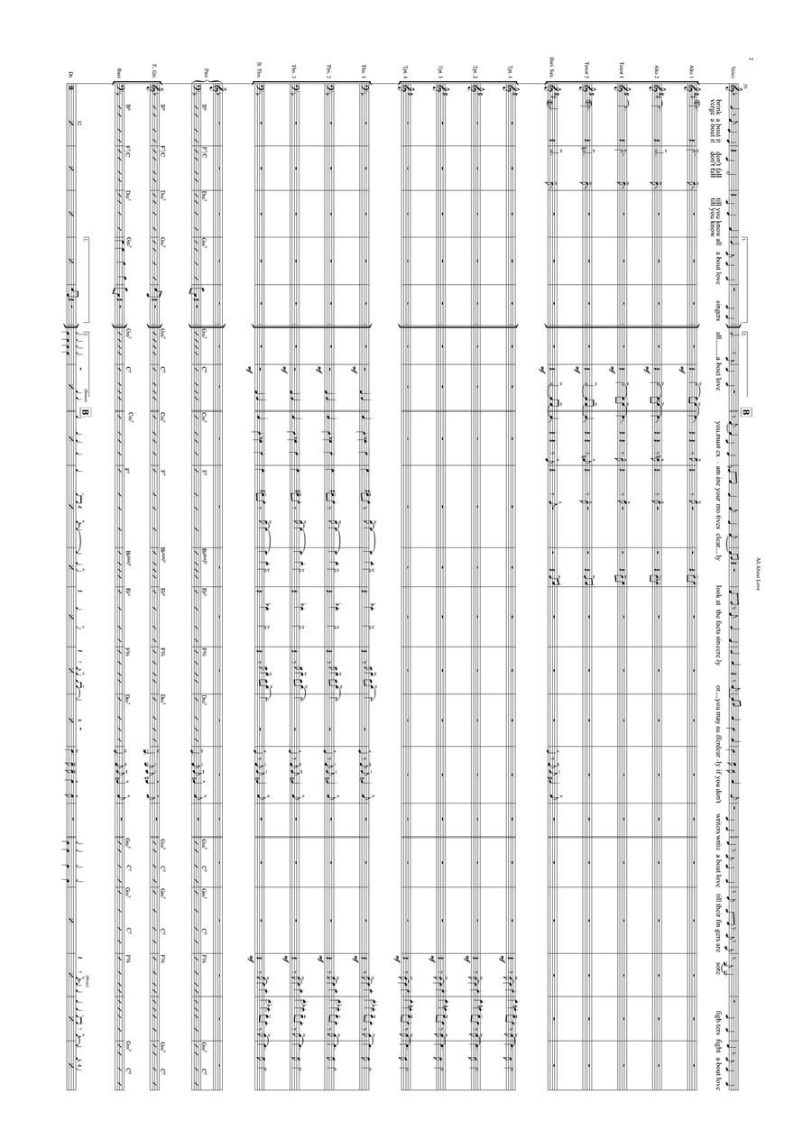 All About Love Jazz Ensemble - Digital Sheet Music page 2