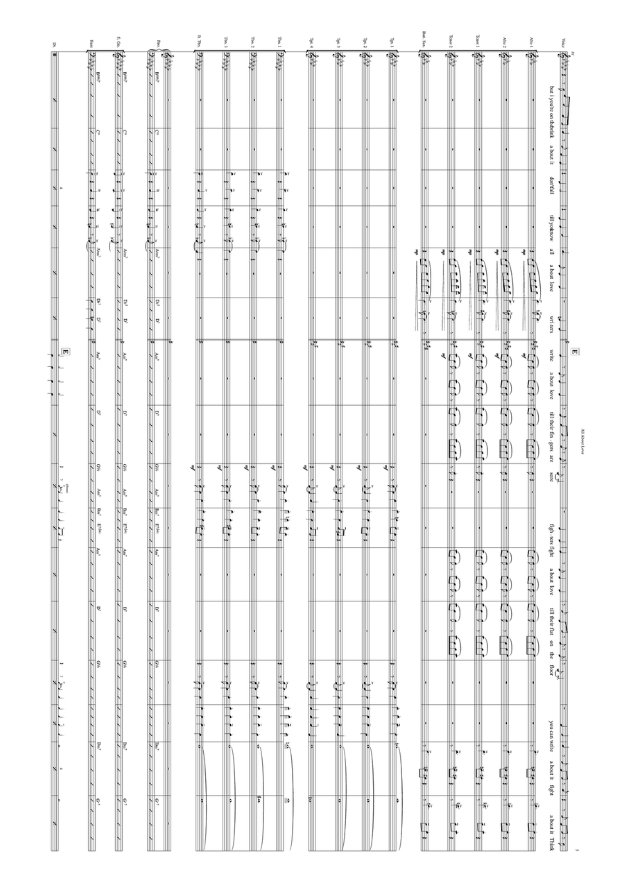 All About Love Jazz Ensemble - Digital Sheet Music page 5