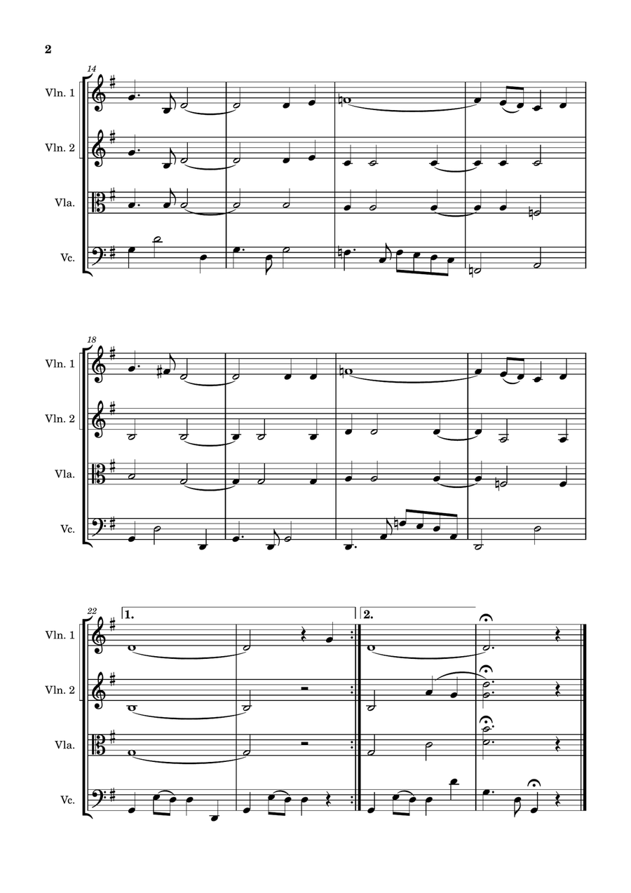 The First Time Ever I Saw Your Face by Roberta Flack String Quartet - Digital Sheet Music page 2