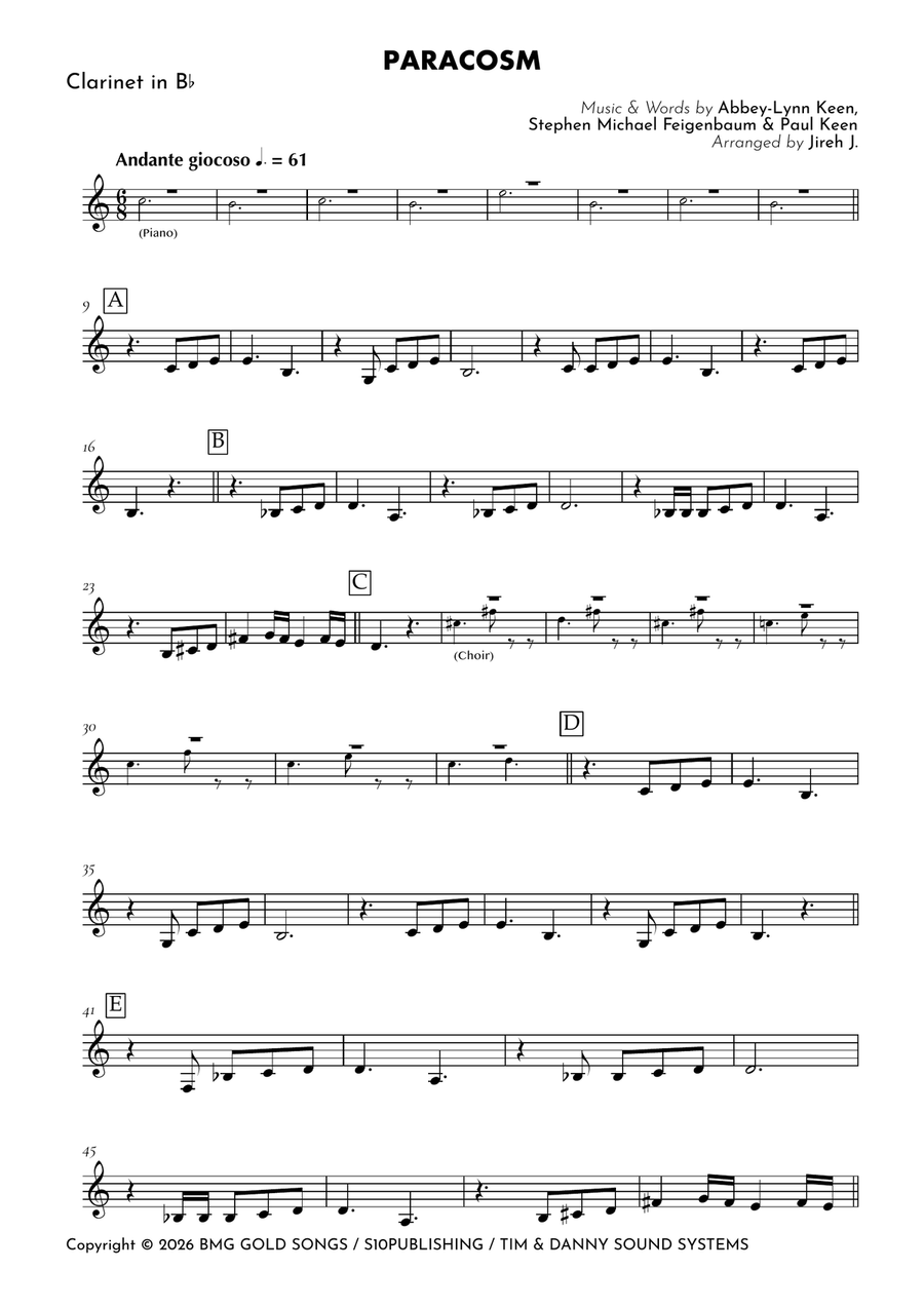 Paracosm B-Flat Clarinet - Digital Sheet Music page 2