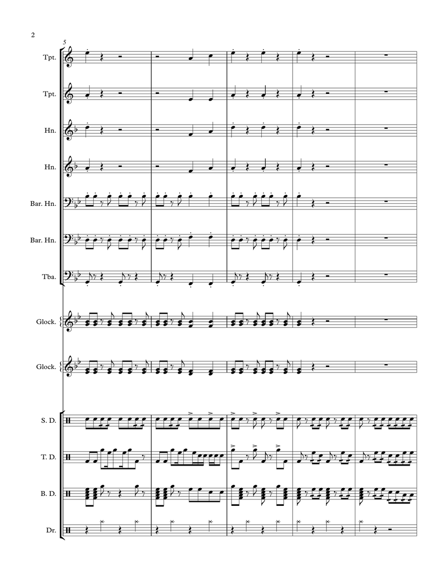 Seperti Mati Lampu Marching Band - Digital Sheet Music page 2