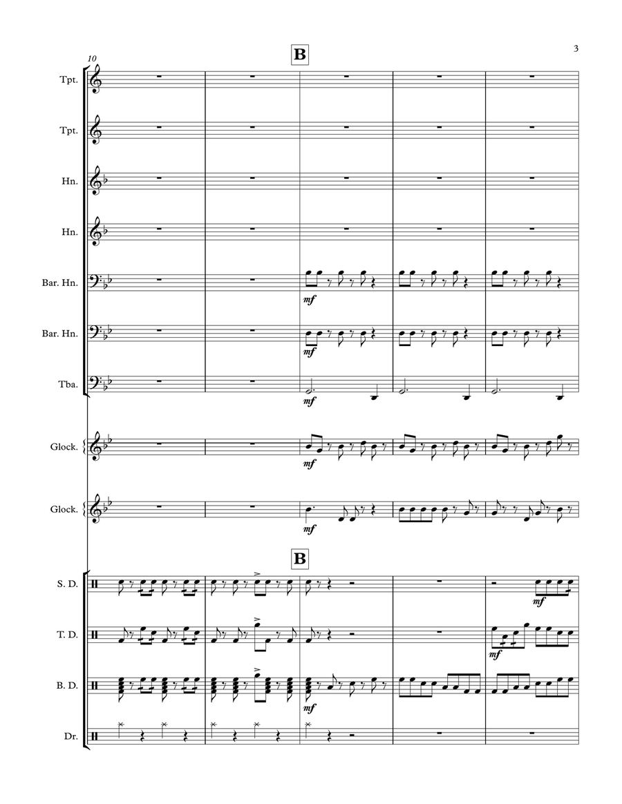 Seperti Mati Lampu Marching Band - Digital Sheet Music page 3