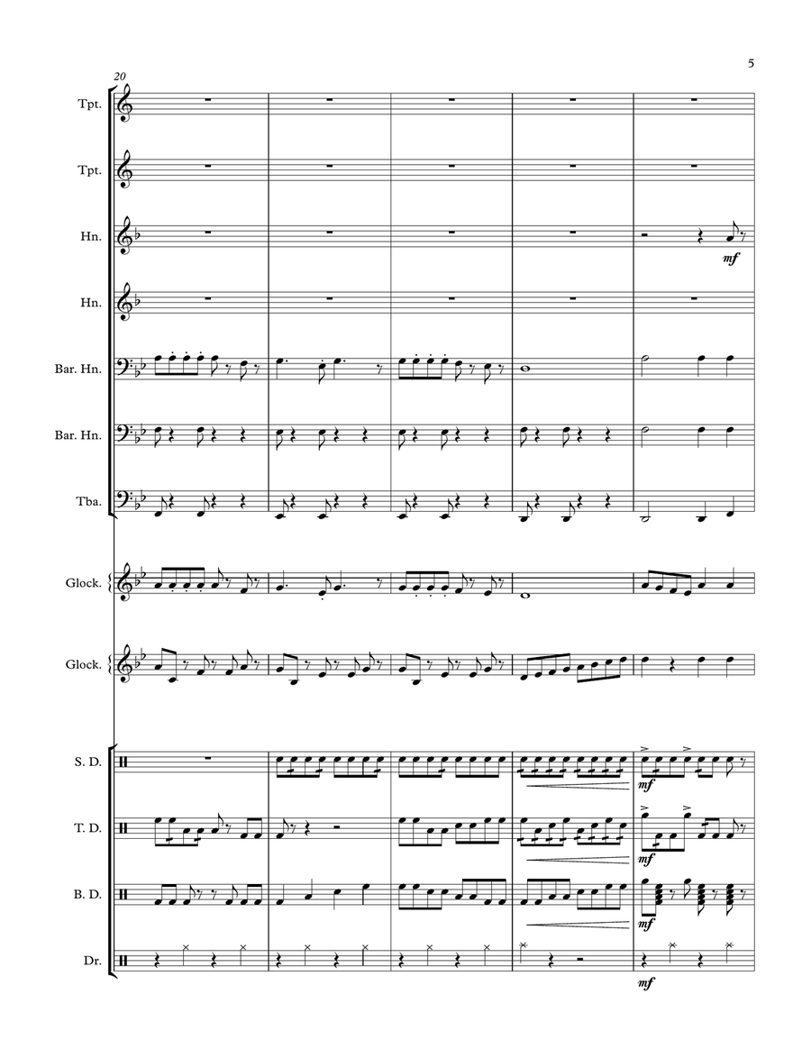 Seperti Mati Lampu Marching Band - Digital Sheet Music page 5
