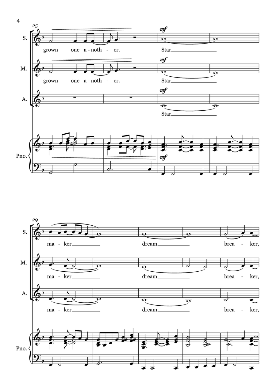 Starmaker by Bruce Roberts SSA - Digital Sheet Music page 4
