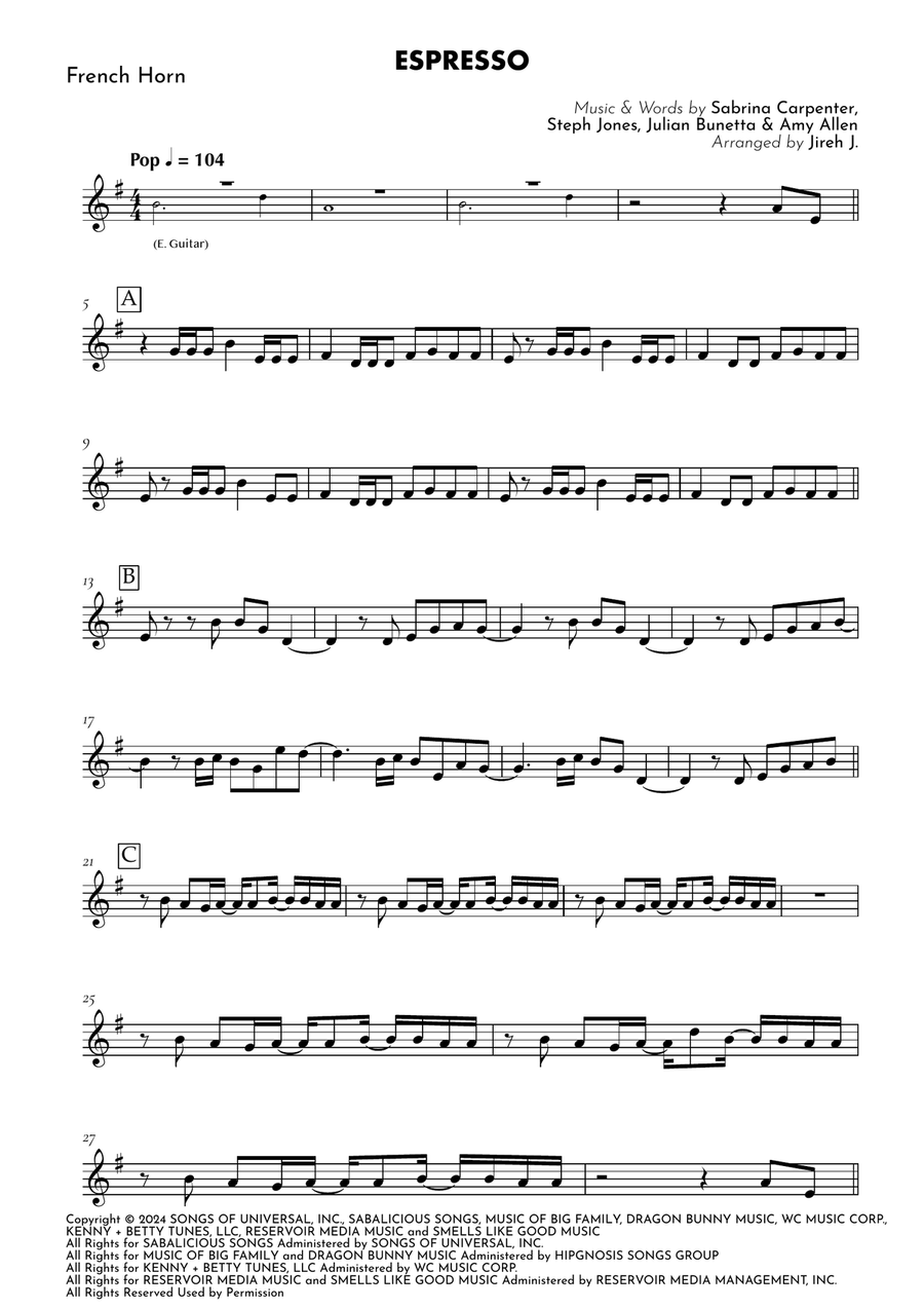 Espresso Horn Solo - Digital Sheet Music page 2