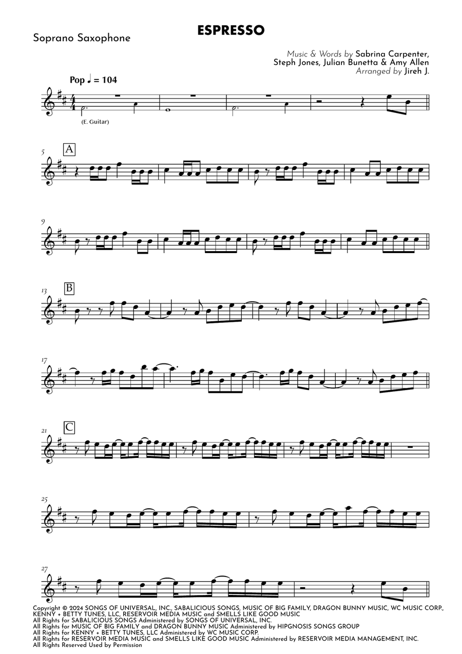 Espresso Soprano Saxophone - Digital Sheet Music page 2