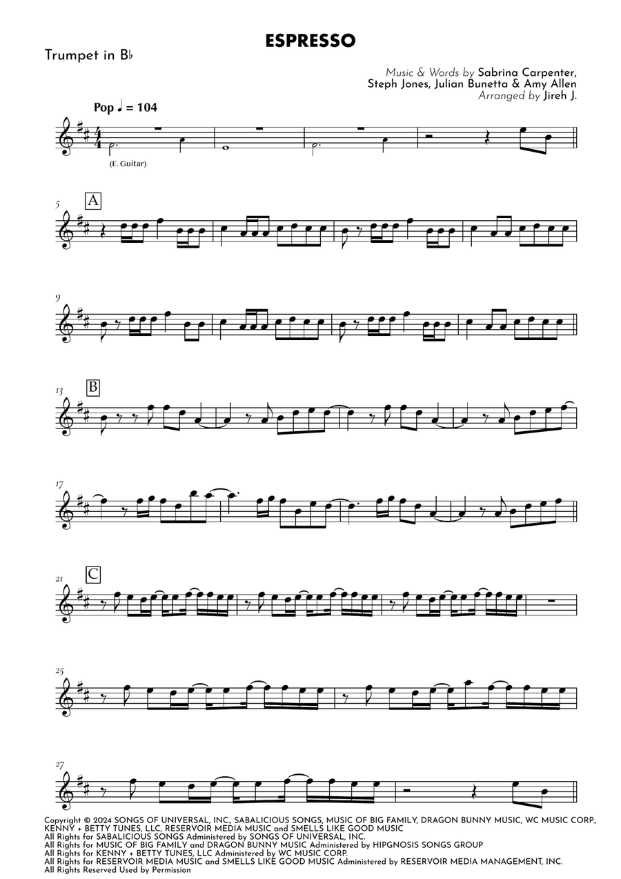 Espresso B-Flat Trumpet - Digital Sheet Music page 2