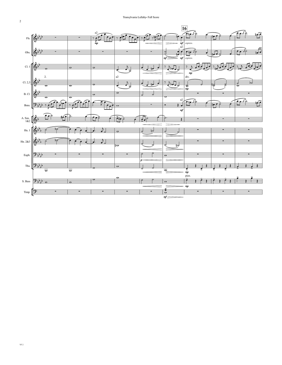 Transylvania Lullaby Concert Band - Digital Sheet Music page 3
