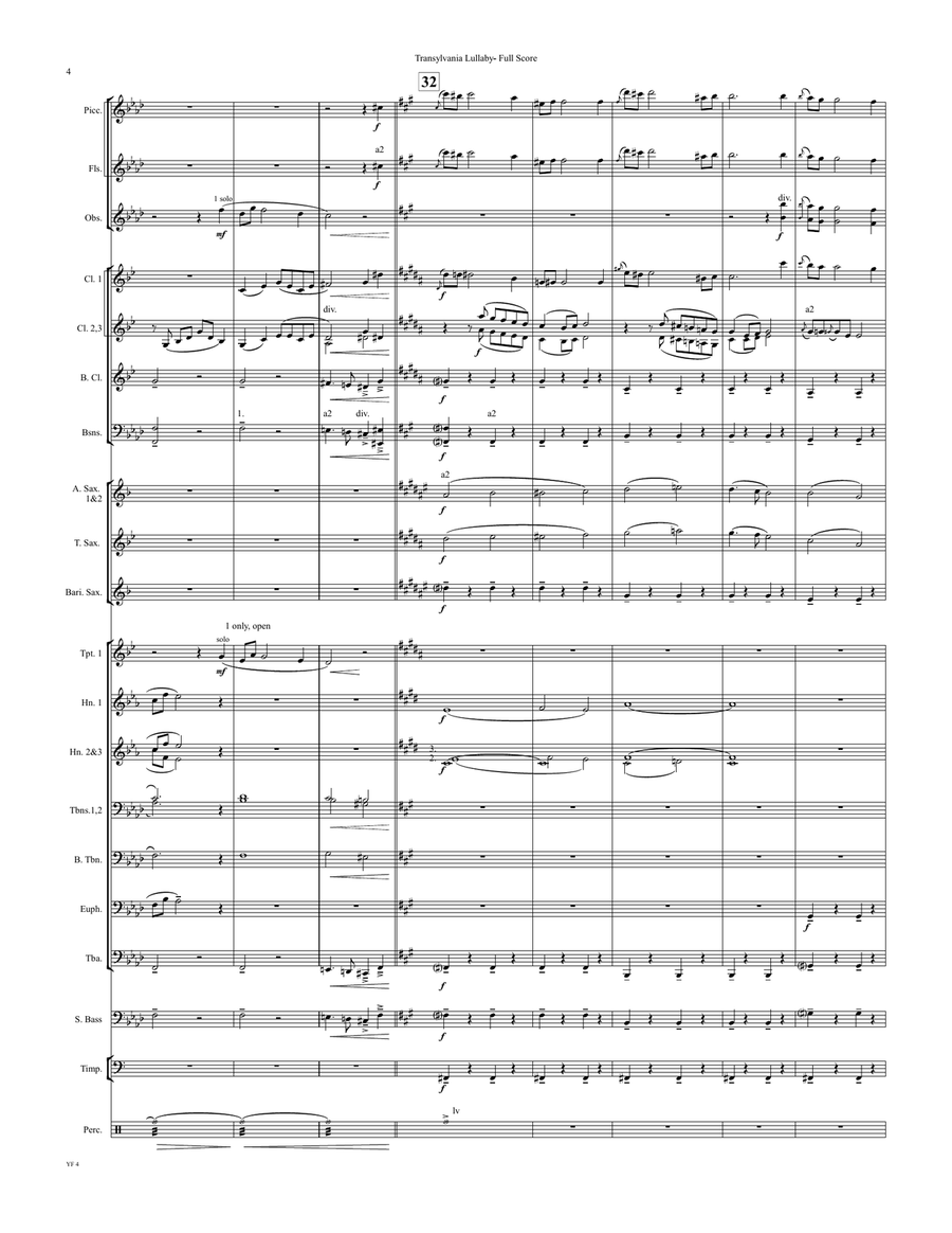 Transylvania Lullaby Concert Band - Digital Sheet Music page 5