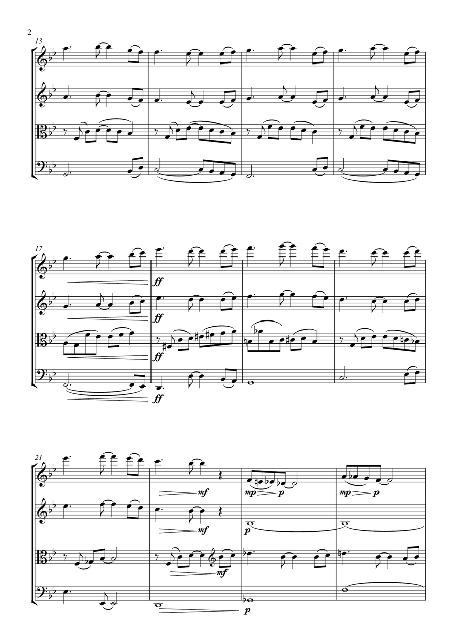 1919 Cronica Del Alba (Film) String Quartet - Digital Sheet Music page 2