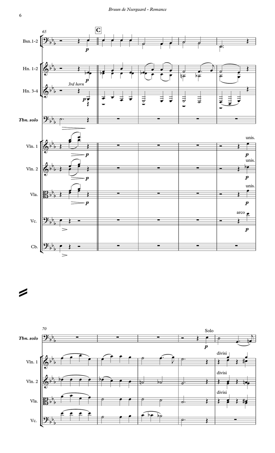 Romance, Op. 13 for Trombone and Orchestra Full Orchestra - Digital Sheet Music page 6