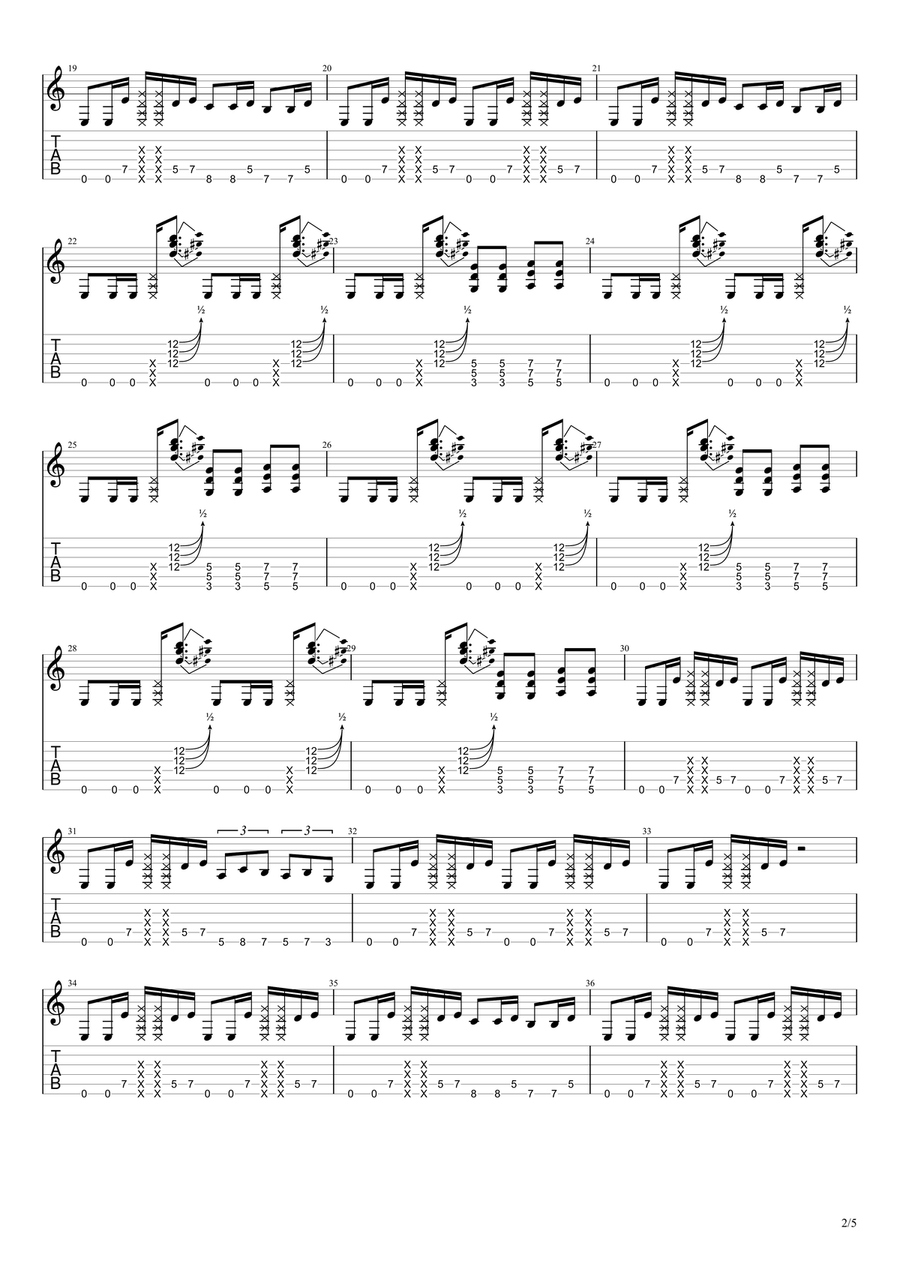 Zitti E Buoni Guitar Tablature - Digital Sheet Music page 2