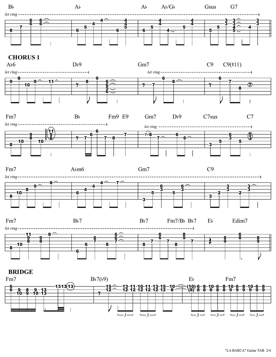 La Barca Guitar Tablature - Digital Sheet Music page 2