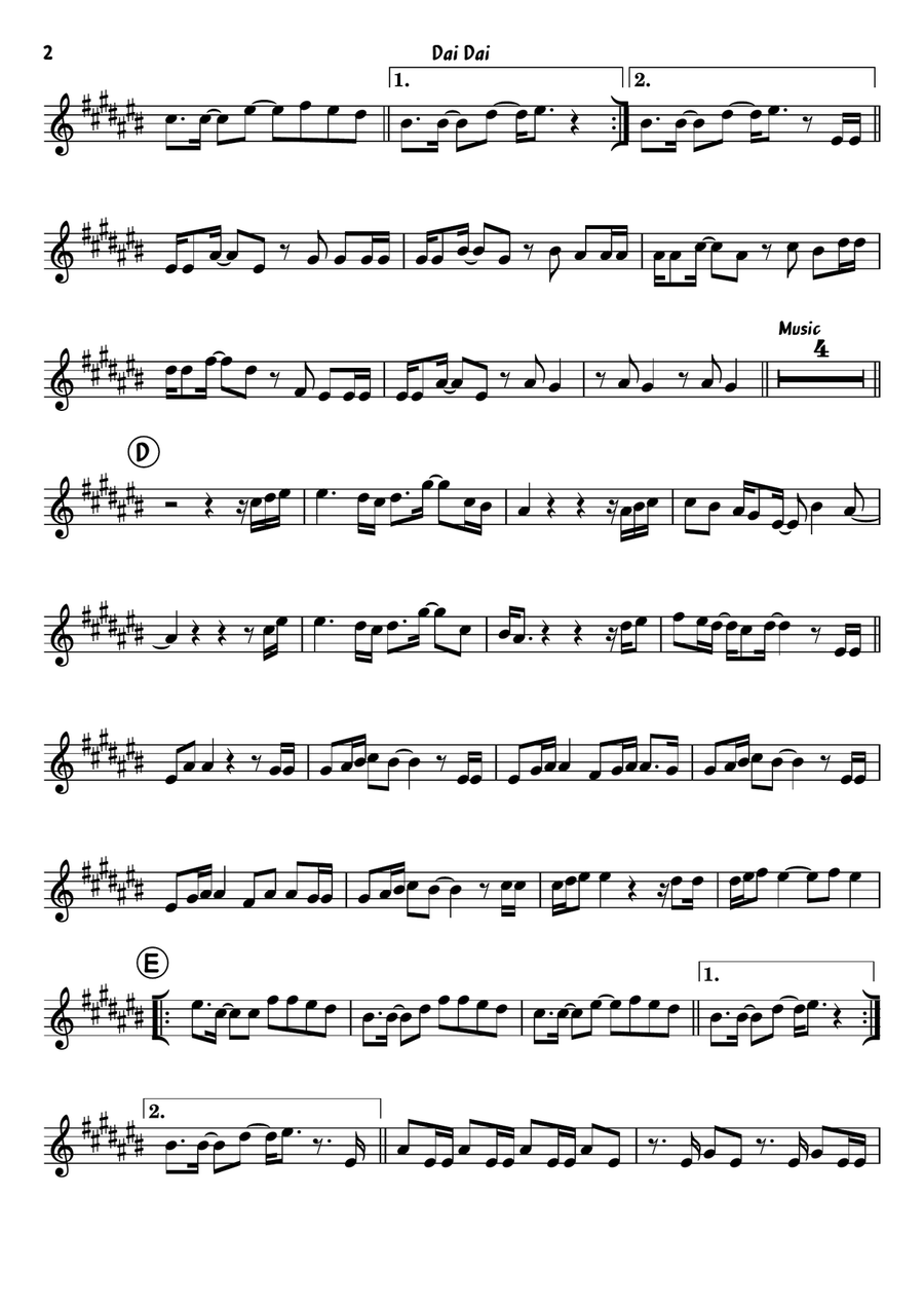 Dai Dai by Shakira Alto Saxophone - Digital Sheet Music page 2