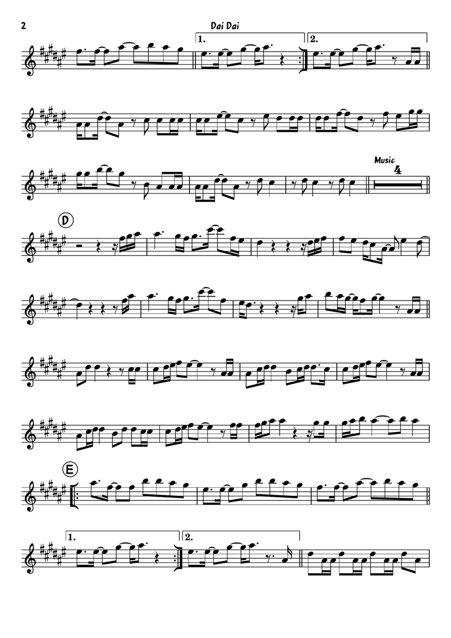 Dai Dai by Shakira Tenor Saxophone - Digital Sheet Music page 2