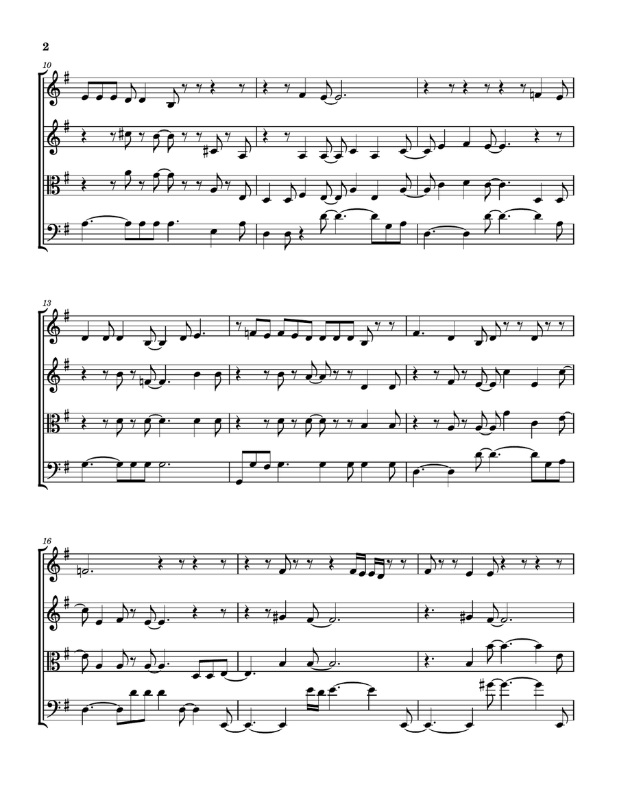 Be Cool by Joni Mitchell String Quartet - Digital Sheet Music page 3
