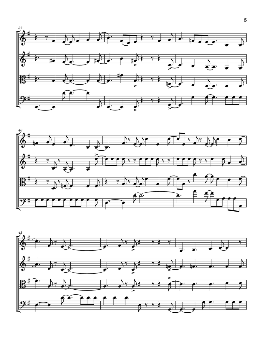 Be Cool by Joni Mitchell String Quartet - Digital Sheet Music page 6