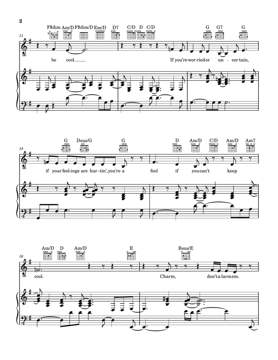 Be Cool by Joni Mitchell Piano, Vocal - Digital Sheet Music page 3