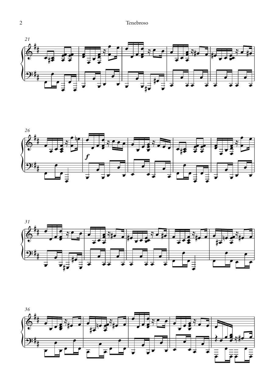 Tenebroso by Ernesto Nazareth Piano Solo - Digital Sheet Music page 2
