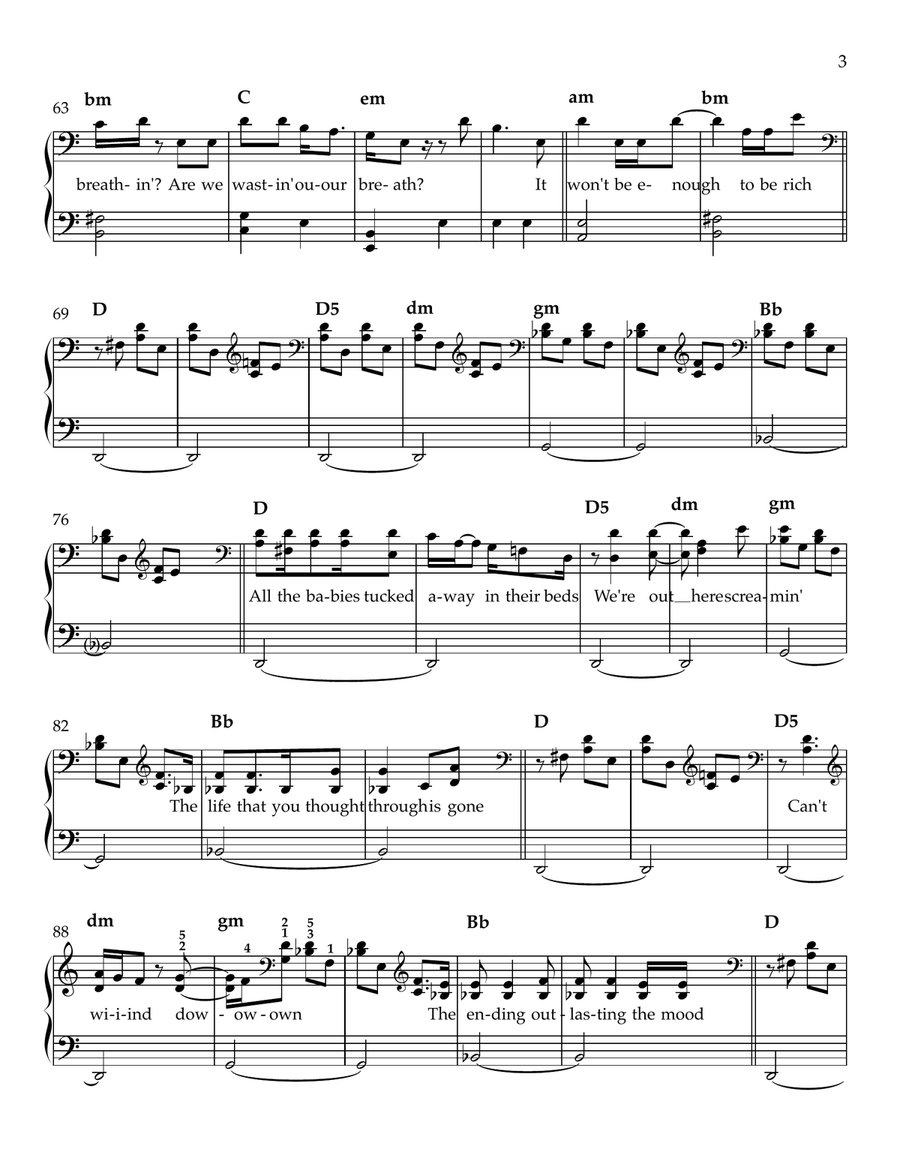Crowd Surf Off A Cliff Piano, Vocal - Digital Sheet Music page 3