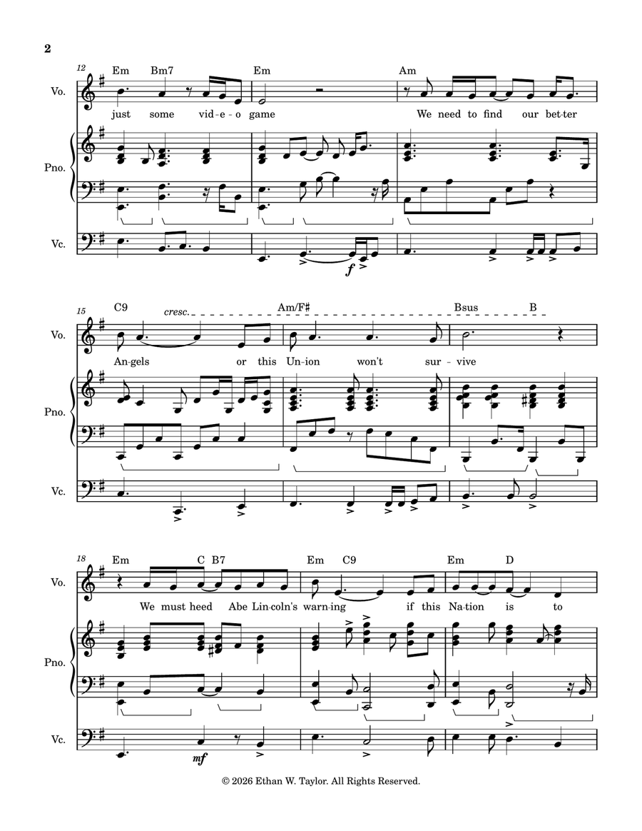 Our Better Angels Piano, Vocal - Digital Sheet Music page 2