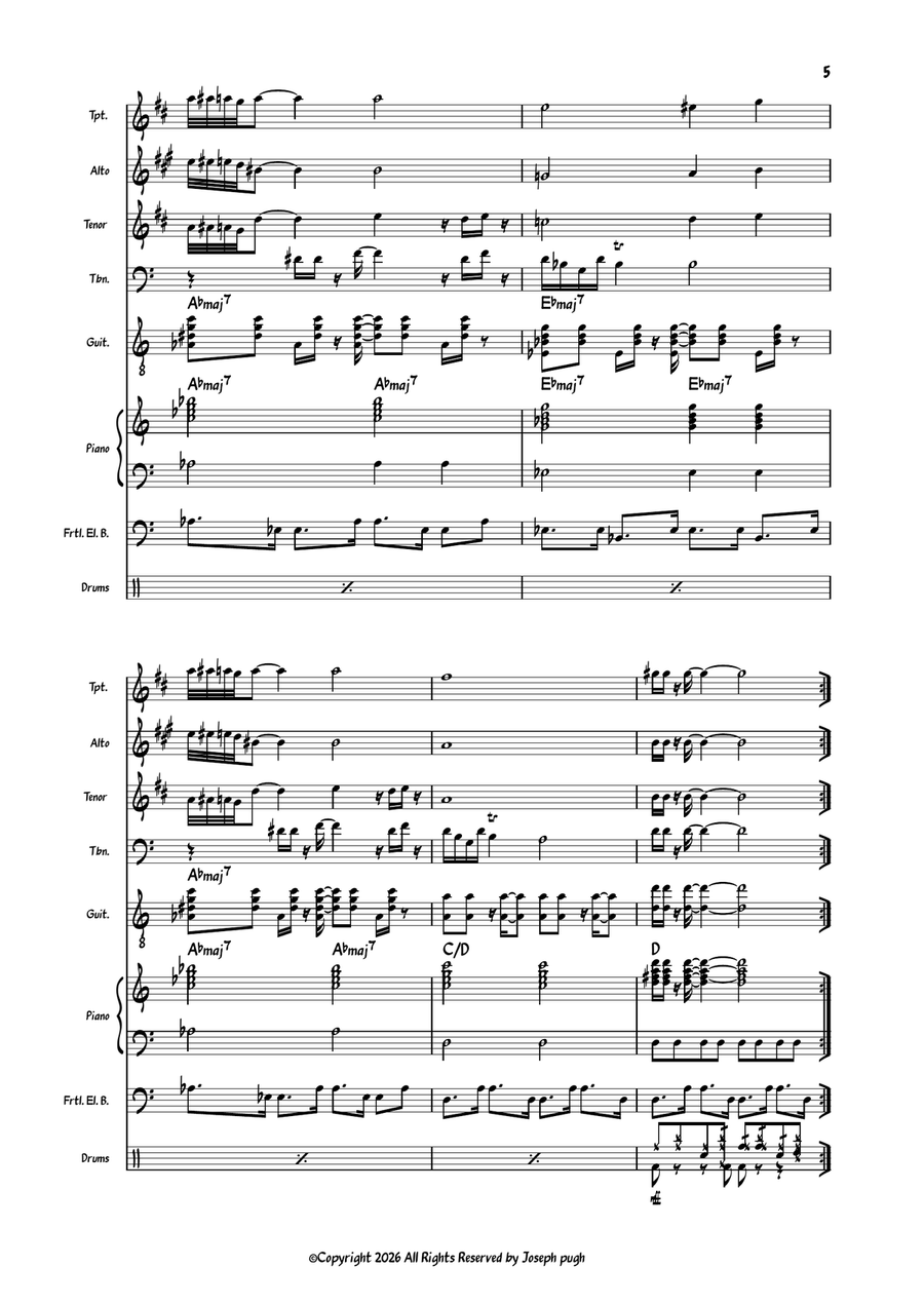 Montreaux Valley by Various Large Ensemble - Digital Sheet Music page 5