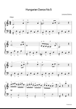 Hungarian Dance No.5 - Brahms - Piano Solo (Easy)
