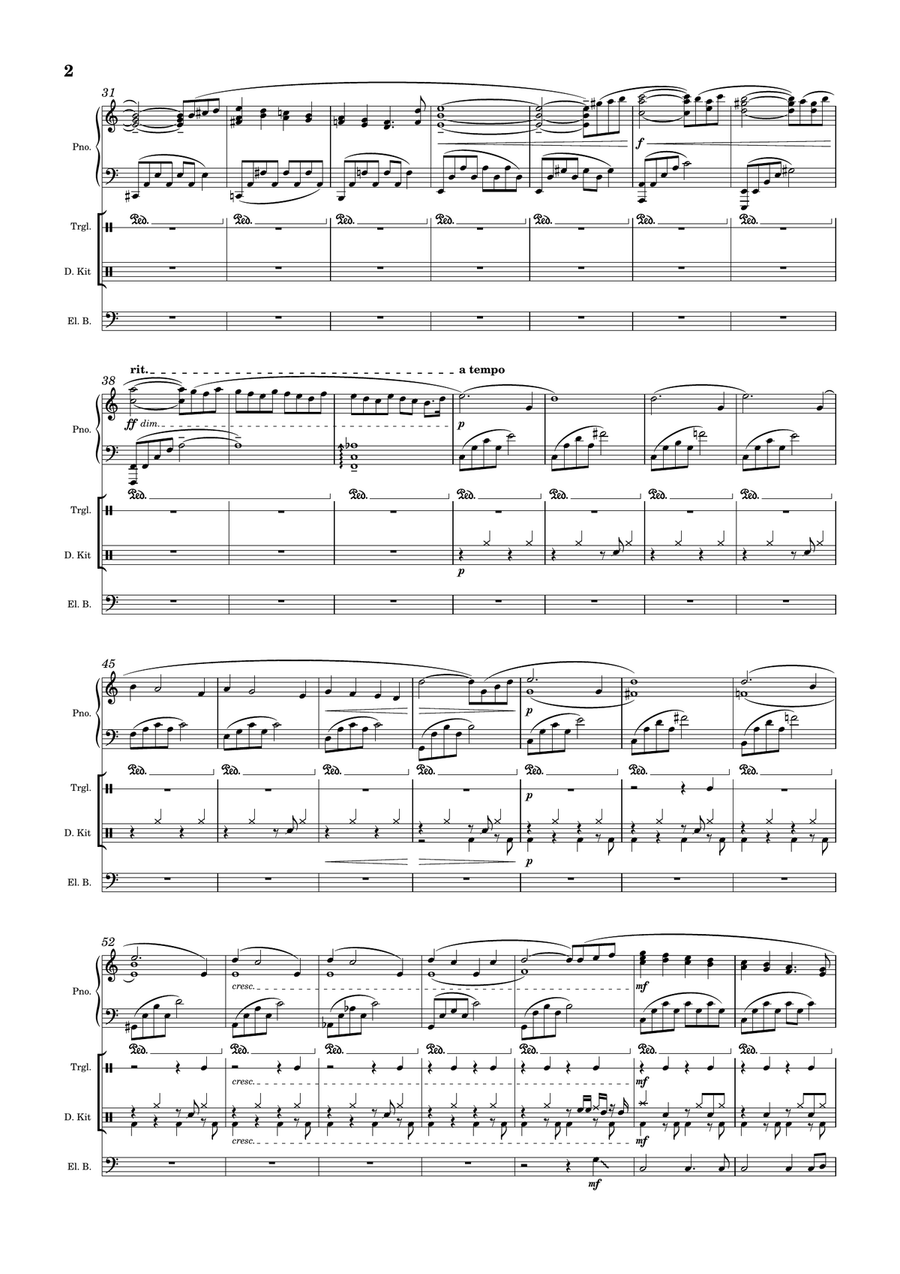 Newage for piano 'Nocturne' Concert Band - Digital Sheet Music page 2