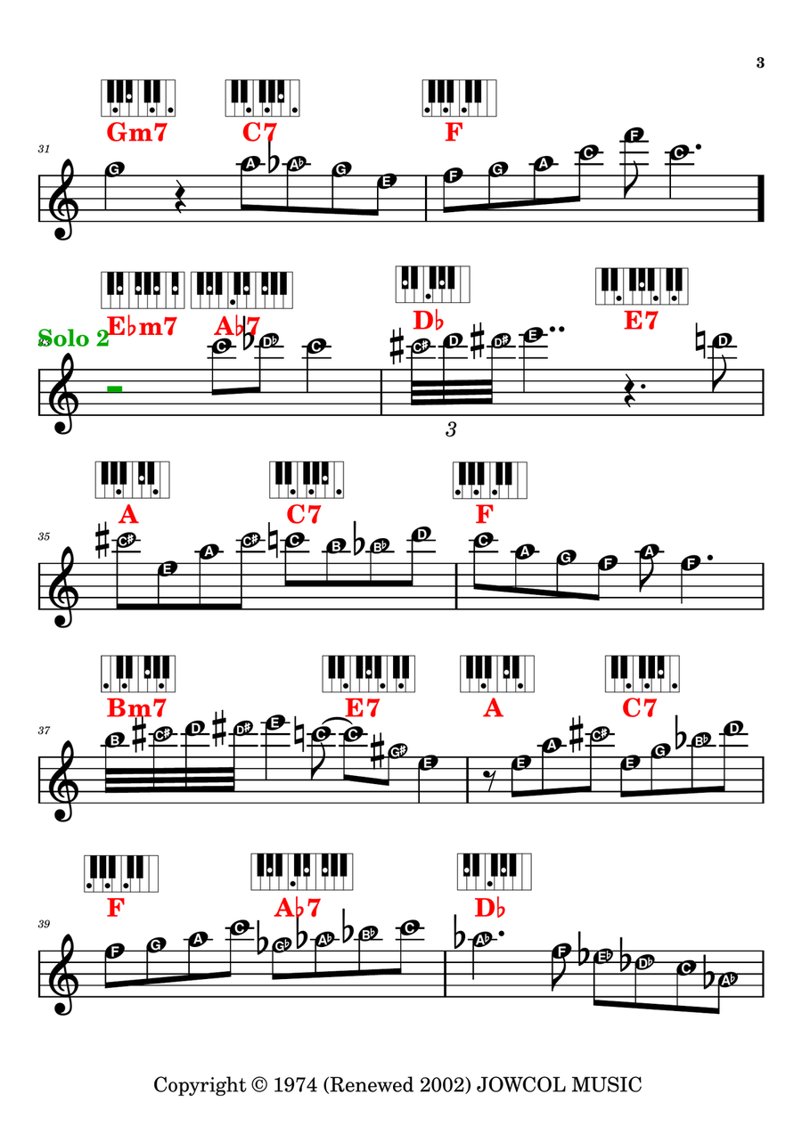 Giant Steps by John Coltrane Piano - Digital Sheet Music page 3