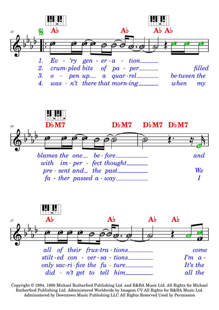 The Living Years Piano - Digital Sheet Music page 2