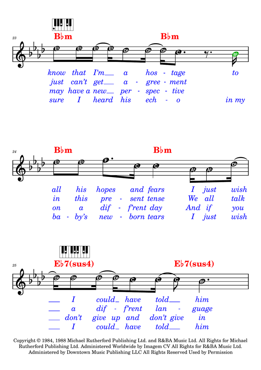 The Living Years Piano - Digital Sheet Music page 4