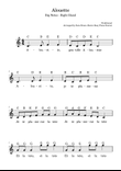 Alouette – Easy Piano – Right Hand Only – Big Notes with Note Names