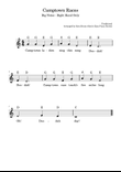 Camptown Races – Easy Piano – Right Hand Only – Big Notes with Note Names