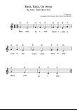 Rain Rain Go Away – Easy Piano – Right Hand Only – Big Notes with Note Names