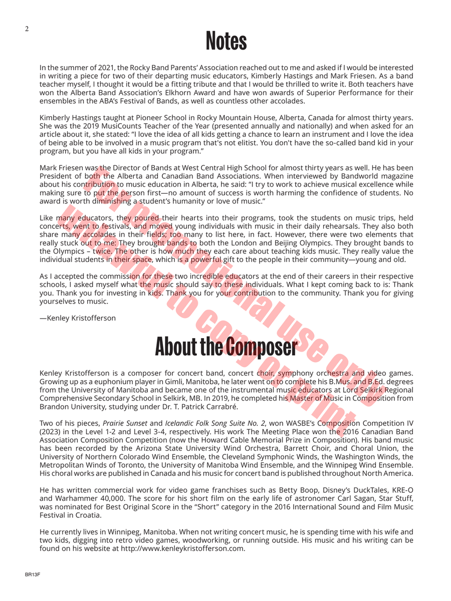 Reverential Skies Concert Band - Sheet Music page 3
